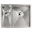 Abode Matrix R0 Brushed Steel 1.5 Bowl Undermount Sink 556mm - Right Hand