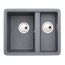 Abode Matrix SQ GR15 Granite Inset Sink with 1.5 Bowl & Kit 560mm - Grey Metallic