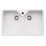 Abode Provincial Ceramic Undermount Sink with Large 2 Bowl & Kit 794mm - White