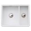 Abode Sandon Ceramic Undermount Sink with 1.5 Bowl & Kit 595mm - White