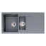 Abode Zero Granite 1.5 Bowl Inset Sink with Reversible Drainer 1000mm - Grey Metallic
