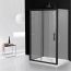 Aqua i 3 Sided Shower Enclosure - 1200mm Sliding Door and 760mm Side Panels - Matt Black
