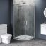 1000mm x 1000mm Double Door Quadrant Shower Enclosure and Shower Tray