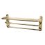 BC Designs Victrion Wall Mounted 612mm 3 Tier Towel Rack - Brushed Gold