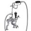 Burlington Claremont Angled Bath Shower Mixer & Kit - Chrome / Black