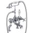 Burlington Claremont Bath Shower Mixer & Kit - Chrome / White