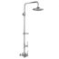 Burlington Stour Single Outlet Thermostatic Shower Mixer with Riser Rail & 12 Inch Fixed Head - Chrome / White
