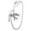 Burlington Tay Thermostatic 2 Tap Hole Bath Shower Mixer with Kit - Chrome / White / White