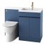 Ella Rowe Noveau Combi 1100mm Handleless Vanity & Toilet Unit RH - Matt Twilight Blue