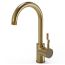 Ellsi 3 in 1 Industrial Single Lever Hot Water Kitchen Sink Mixer - Brushed Gold