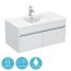 Eternia Adelaide Waterproof 900mm Wall Hung 2 Drawer Basin Unit With Basin - Light Grey