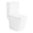 Eternia Fraser Square Close Coupled Open Back Rimless Toilet With UF Soft Close Seat