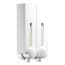 Euroshowers Mini Chic Wall Mounted Double Square Soap Dispenser - White 