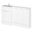 Hudson Reed Fusion Combination 1500mm L-shaped Combination Basin & Cupboard Unit Left Hand - Gloss White