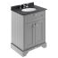 Hudson Reed Old London 600mm Cabinet & 3TH Basin with Black Marble Top - Storm Grey