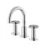 Hudson Reed Revolution 3 Tap Hole Basin Mixer with Push Button Waste - Chrome