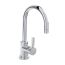 Hudson Reed Tec Lever Side Action Basin Mixer with Push Button Waste - Chrome