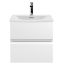 Hudson Reed Urban 500mm Wall Hung 2 Drawer Vanity Unit with Curved Basin - Satin White