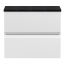 Hudson Reed Urban 600mm 2 Drawer Wall Hung Cabinet & Sparkling Black Worktop - Satin White