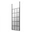 Hudson Reed Walk-In 8mm Wetroom Screen with Double Ceiling Posts 700mm - Black Frame 