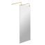Hudson Reed Walk-In 8mm Wetroom Screen with Support Arms & Feet 800mm - Brushed Brass