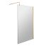 Hudson Reed Walk-In 8mm Wetroom Screen with Support Bar 800mm - Brushed Brass