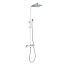 Kartell Pure Thermostatic Exposed Bar Shower with Ultra Slim Stainless Overhead Drencher and Sliding Handset