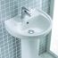 Lecico Atlas 452mm x 383mm 1 Tap Hole Basin and Pedestal