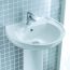 Lecico Atlas 550mm x 463mm 1 Tap Hole Basin and Pedestal