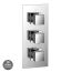 Noveua Mayfair Square Triple Concealed Shower Valve Twin Outlet - Chrome