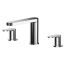 Nuie Binsey Deck Mounted 3 Tap Hole Bath Filler - Chrome