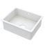 Nuie Fireclay 1 Bowl Inset / Undermount Sink with Central Waste & Overflow 548mm - White