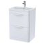 Nuie Parade 800mm 2 Drawer Floor Standing Unit with Basin - White Gloss