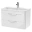 Nuie Parade 600mm 2 Drawer Wall Hung Unit with Basin - White Gloss
