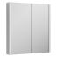 Nuie Eden 600mm 2 Door Mirror Cabinet - Gloss White