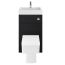 Nuie Athena 500mm Floor Standing 2 in 1 Toilet And Vanity Unit - Charcoal Black Woodgrain