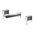 Nuie Sanford Wall Mounted 3 Tap Hole Basin Mixer - Chrome