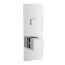 Nuie Single Outlet Concealed Square Push Button Thermostatic Shower Valve - Chrome