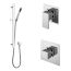 Nuie Windon Square Thermostatic Mixer Shower with Sliding Rail Kit - Chrome