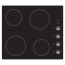 Prima 60cm Electric Hob with Rotary Knobs PRCEH104 - Black Glass