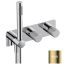 RAK Amalfi Horizontal Two Outlet Thermostatic Shower Valve with Shower Kit - Gold
