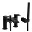 RAK Curve Deck Mounted Bath Shower Mixer with Kit - Black
