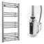 Reina Capo Electric Flat Towel Radiator with Chrome Touch Thermostatic Element 400mm x 1200mm - Chrome