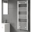 Reina Capo Electric Towel Radiator with Chrome Touch Thermostatic Element 600mm x 1000mm - White