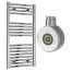 Reina Diva Electric Flat Towel Radiator with Chrome On / Off Touch Element 400mm x 1000mm - Chrome