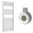 Reina Diva Electric Towel Radiator with Chrome On / Off Touch Thermostatic Element 500mm x 1200mm - White