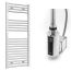 Reina Diva Electric Towel Radiator with Chrome Touch Thermostatic Element 600mm x 1200mm - White