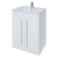 Kartell Purity 800mm Freestanding 2 Door Vanity Unit & Basin - White Gloss