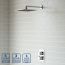 Serene Jules Thermostatic Twin Single Outlet Shower Valve with Fixed Head - Chrome