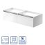 Serene Pershore 1200mm Wall Hung 2 Drawer Double Unit & Worktop - White Gloss